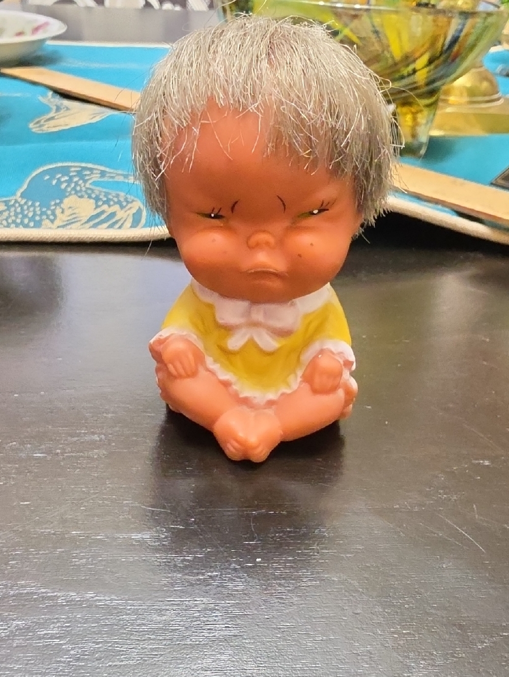 Vintage 1960s or 1970s "Moody Cutie" dolls produced in Hong Kong.